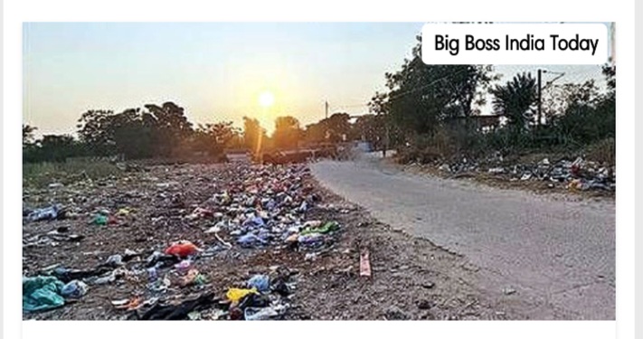 नागरा फाटक के पास सड़क किनारे कूड़े का ढेर जनता के लिए परेशानी