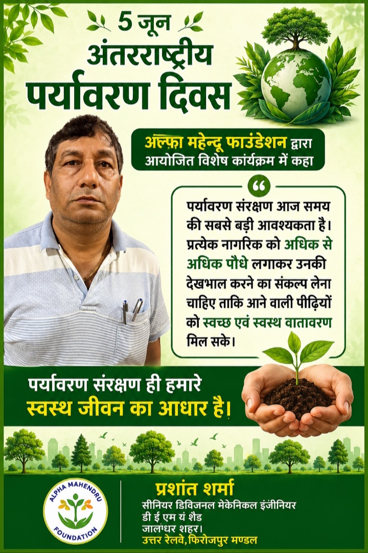 पर्यावरण संरक्षण आज समय की आवश्यकता है - प्रशांत शर्मा