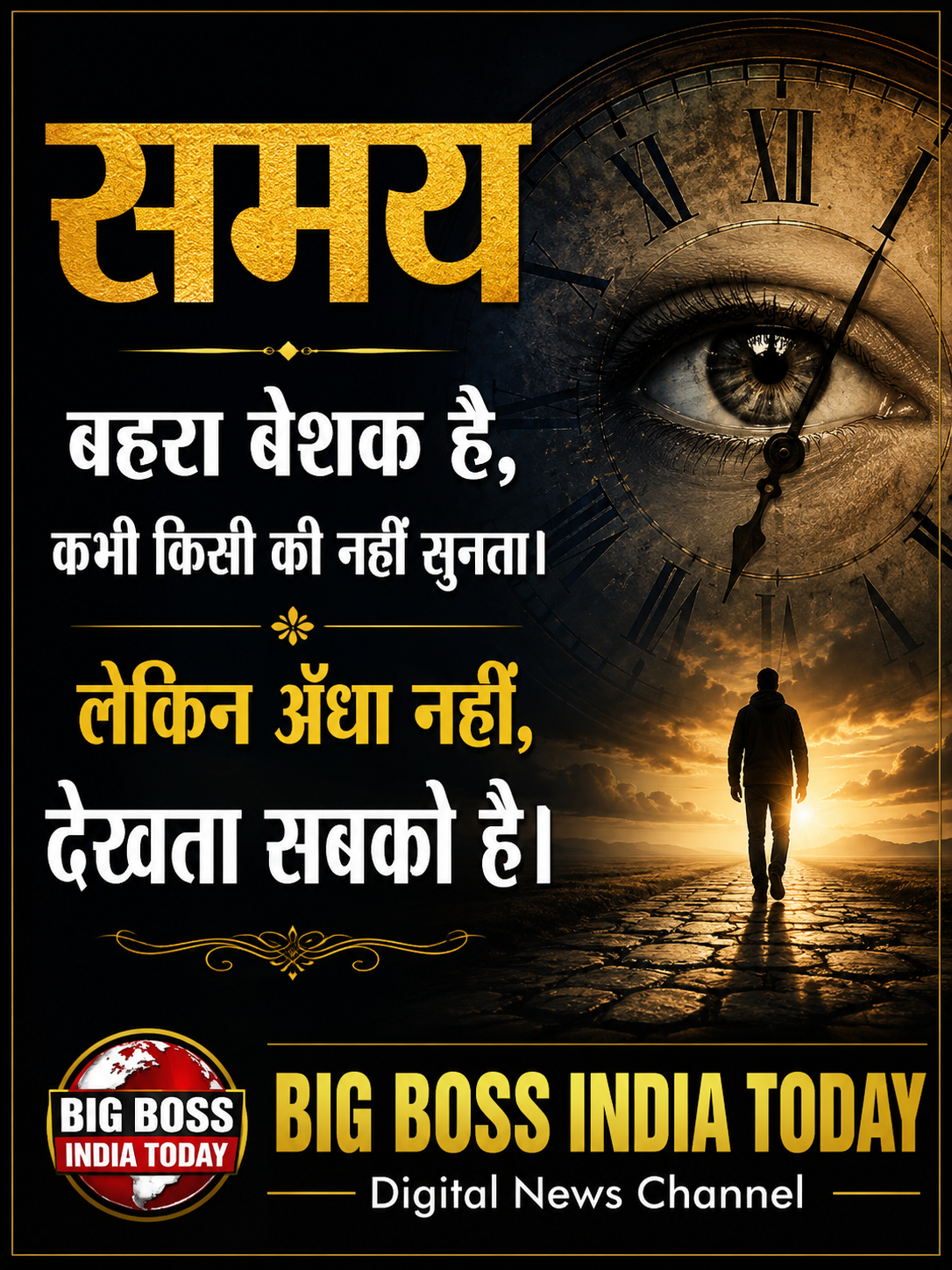 समय बहरा बेशक है,कभी किसी की नहीं सुनता