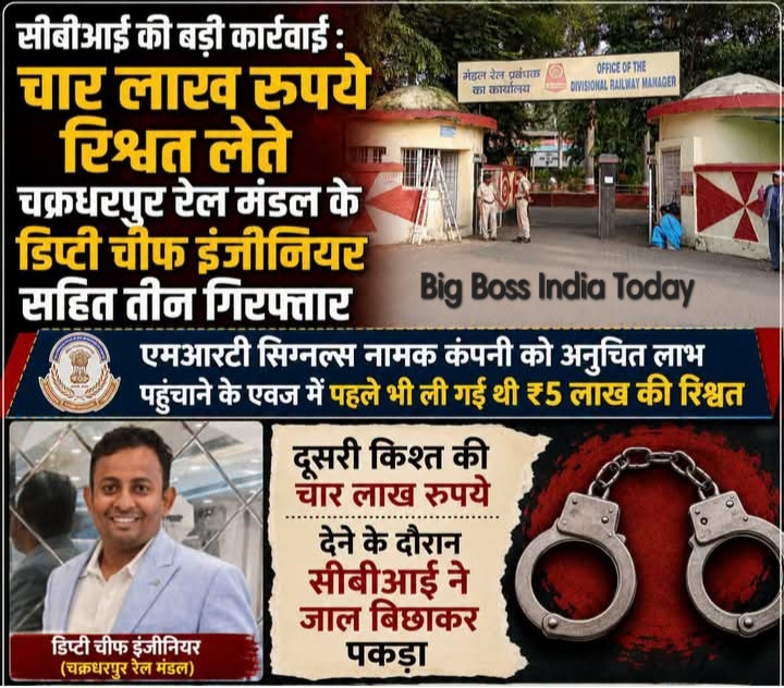 सी बी आई की भारतीय रेलवे के कार्यलयों में दबिश, भ्रष्टाचार के विरुद्ध मुहिम
